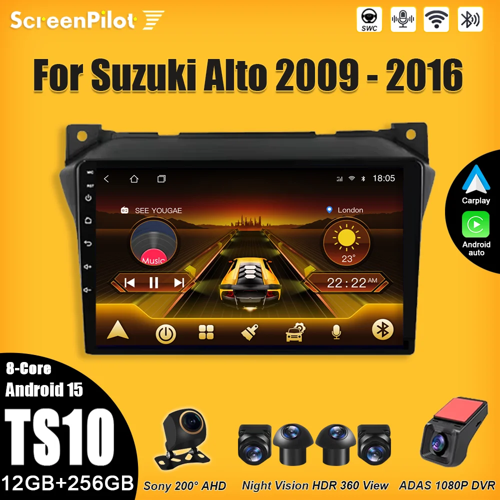 Android 16 For Suzuki Alto 2009 2010 2011 2012 2013 2014 2015 2016 Car Radio Multimedia Video Player 2 din Carplay 8 Core 5G DSP
Android 16 For Suzuki Alto 2009 2010 2011 2012 2013 2014 2015 2016 Car Radio Multimedia Video Player 2 din Carplay 8 Core 5G DSP