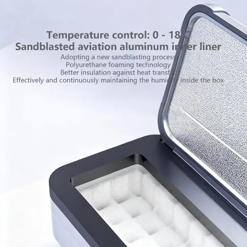 Холодильник для путешествий, медицинский холодильник, портативный охлаждающий ящик для диабетиков с температурным экраном, чехол
Холодильник для путешествий, медицинский холодильник, портативный охлаждающий ящик для диабетиков с температурным экраном, чехол