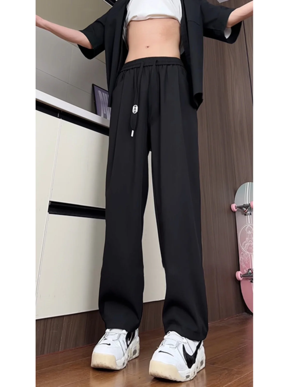 Bla Ice Silk Men's Summer Thin Qui Dry Straight Leg Pants Loose Fit Casual Trousers Faionable Street Sle Loose Waist
Bla Ice Silk Men's Summer Thin Qui Dry Straight Leg Pants Loose Fit Casual Trousers Faionable Street Sle Loose Waist