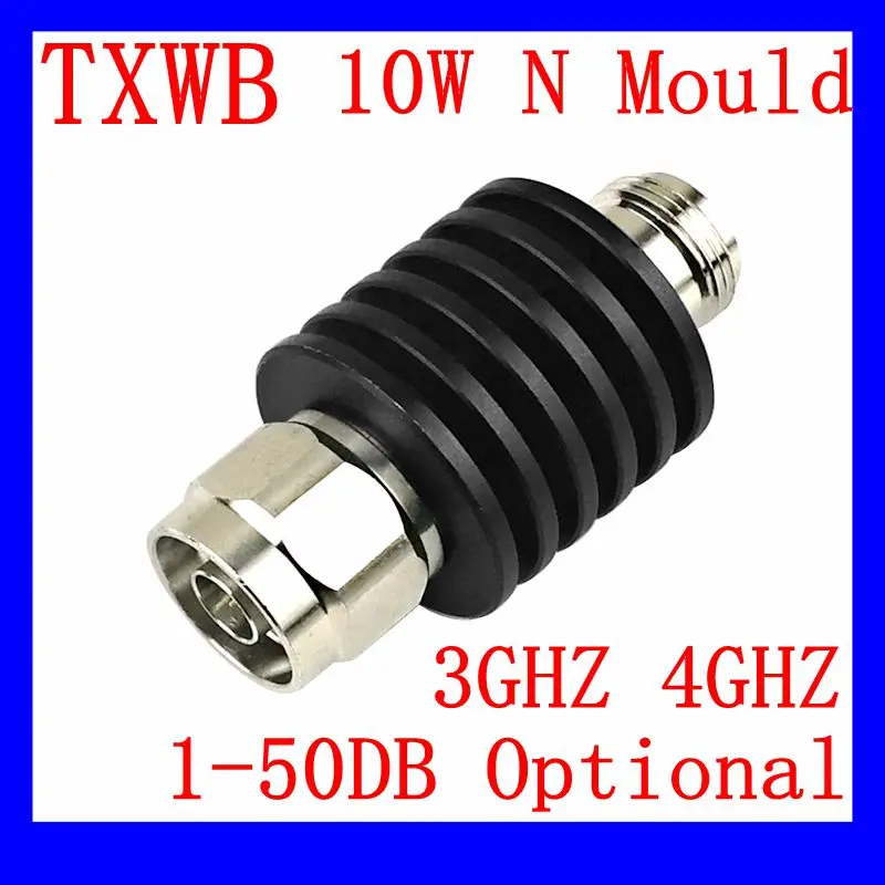 10W N Type Attenuator DC-3Ghz/4Ghz 1/2/3/5/6/10/15/20/30db/40db N Male to Female RF coaxial Power plug Male to jack Female 50ohm
10W N Type Attenuator DC-3Ghz/4Ghz 1/2/3/5/6/10/15/20/30db/40db N Male to Female RF coaxial Power plug Male to jack Female 50ohm