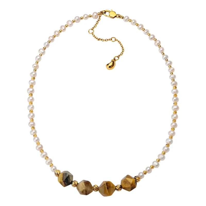 VAROLE Natural Semi-Precious Stone Necklace For Women Fashion Jewelry 18K Plated Gold Color Pearl Necklaces
VAROLE Natural Semi-Precious Stone Necklace For Women Fashion Jewelry 18K Plated Gold Color Pearl Necklaces