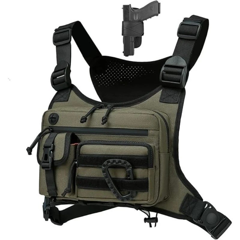 WOOJACK Muserise Outdoor Chest Bag For Men and Women, Tactical Vest For Running, Cycling, EDC Chest Pack Rig For Sports Workouts
WOOJACK Muserise Outdoor Chest Bag For Men and Women, Tactical Vest For Running, Cycling, EDC Chest Pack Rig For Sports Workouts