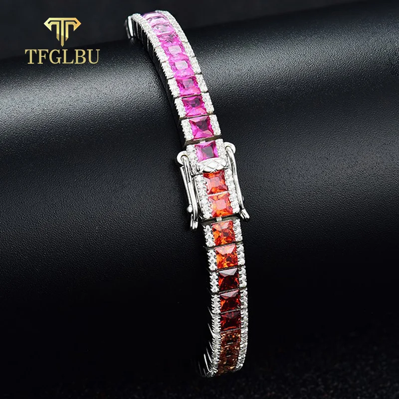 TFGLBU New Colorful 3mm Princess Cut Zircon Tennis Bracelet for Women Solid 925 Silver Birthday Gift Wedding Jewelry Wholesale
TFGLBU New Colorful 3mm Princess Cut Zircon Tennis Bracelet for Women Solid 925 Silver Birthday Gift Wedding Jewelry Wholesale