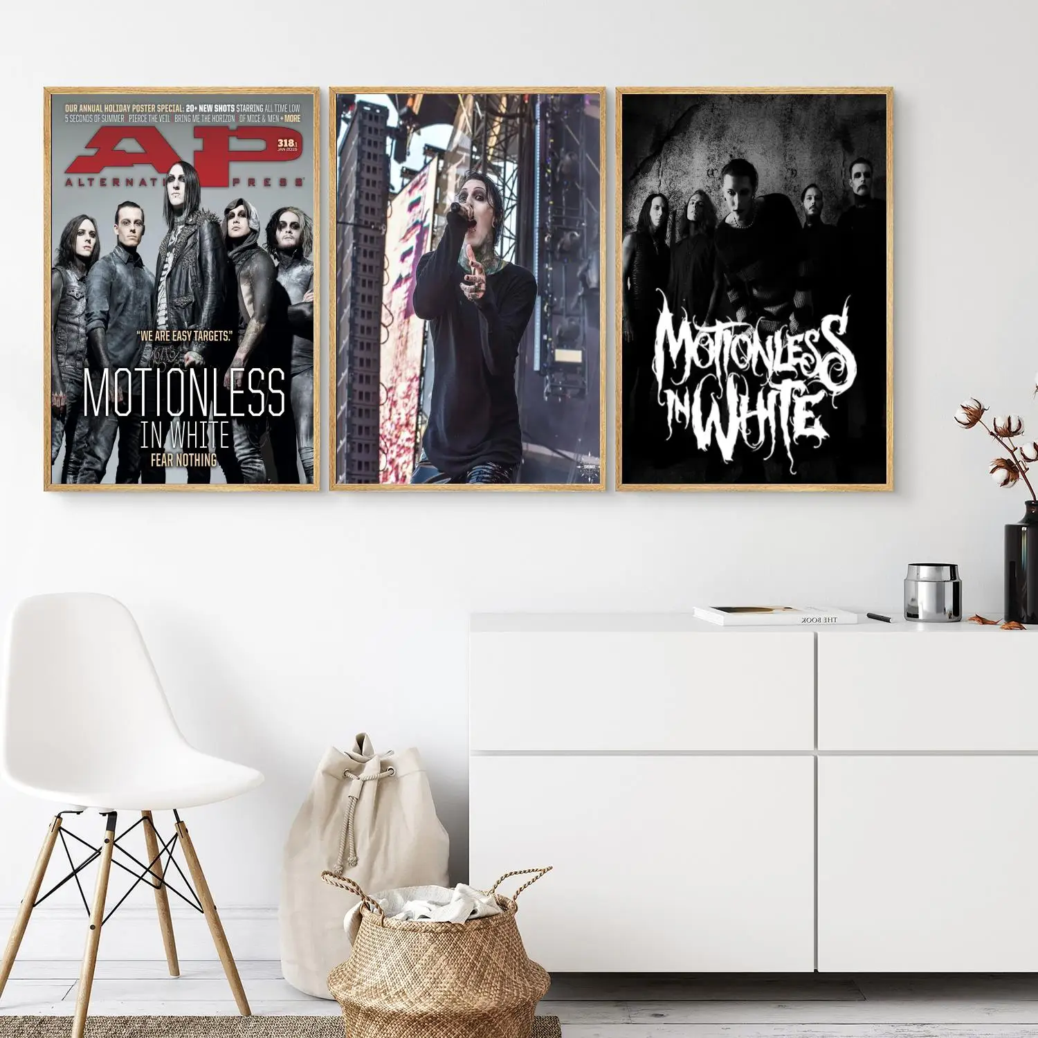 Motionless In White Poster Wall Art 24x36 Canvas Posters Decoration Art Personalized Gift Modern Family bedroom Painting
Motionless In White Poster Wall Art 24x36 Canvas Posters Decoration Art Personalized Gift Modern Family bedroom Painting