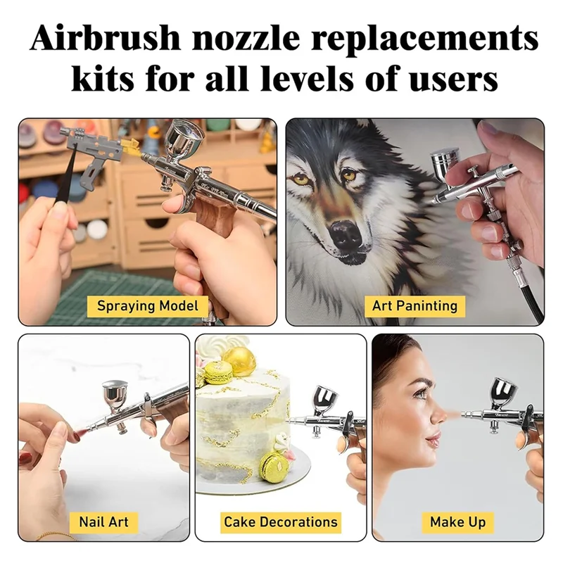 A44Z-21 шт., комплект колпачков для насадки для аэрографа, 0,2 мм/0,3 мм/0,5 мм, запасные части для игл для аэрографа, аксессуары для распылителя аэрографа
A44Z-21 шт., комплект колпачков для насадки для аэрографа, 0,2 мм/0,3 мм/0,5 мм, запасные части для игл для аэрографа, аксессуары для распылителя аэрографа