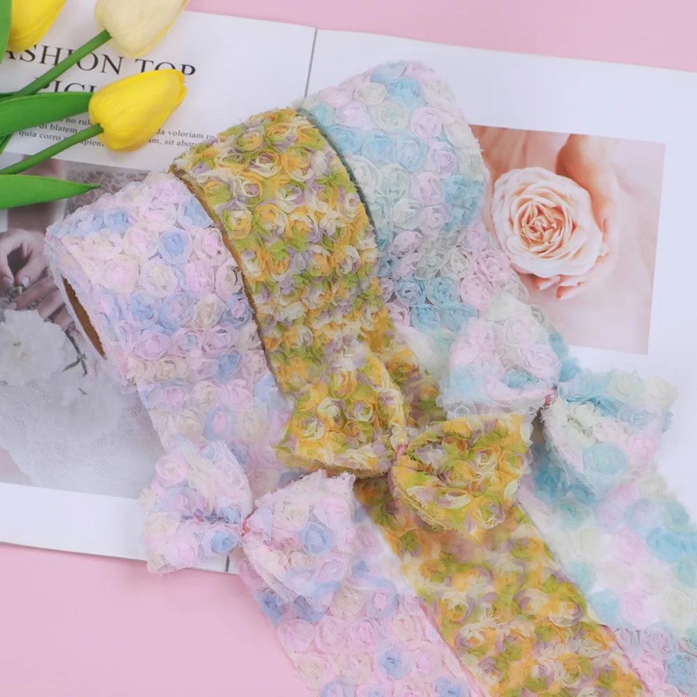 New DIY Rose Lace Applique 6cm Chiffon Trim Ribbon Gradient Color Flower Embroidered Costume Headdress
New DIY Rose Lace Applique 6cm Chiffon Trim Ribbon Gradient Color Flower Embroidered Costume Headdress