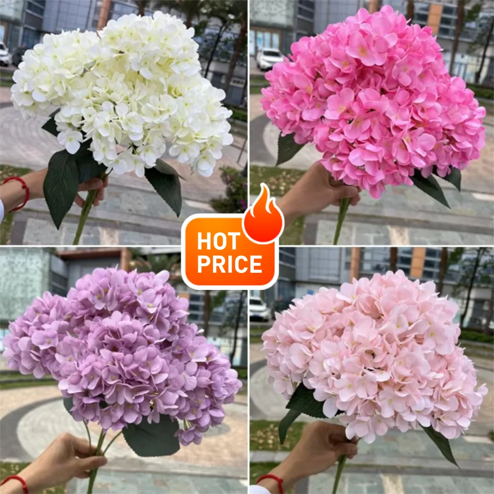 Large Size 5 Heads Artificial Flowers White Pink Hydrangea Silk DIY Wedding Bridal Bouquet Fake Flowers Home Party Decoration
Large Size 5 Heads Artificial Flowers White Pink Hydrangea Silk DIY Wedding Bridal Bouquet Fake Flowers Home Party Decoration