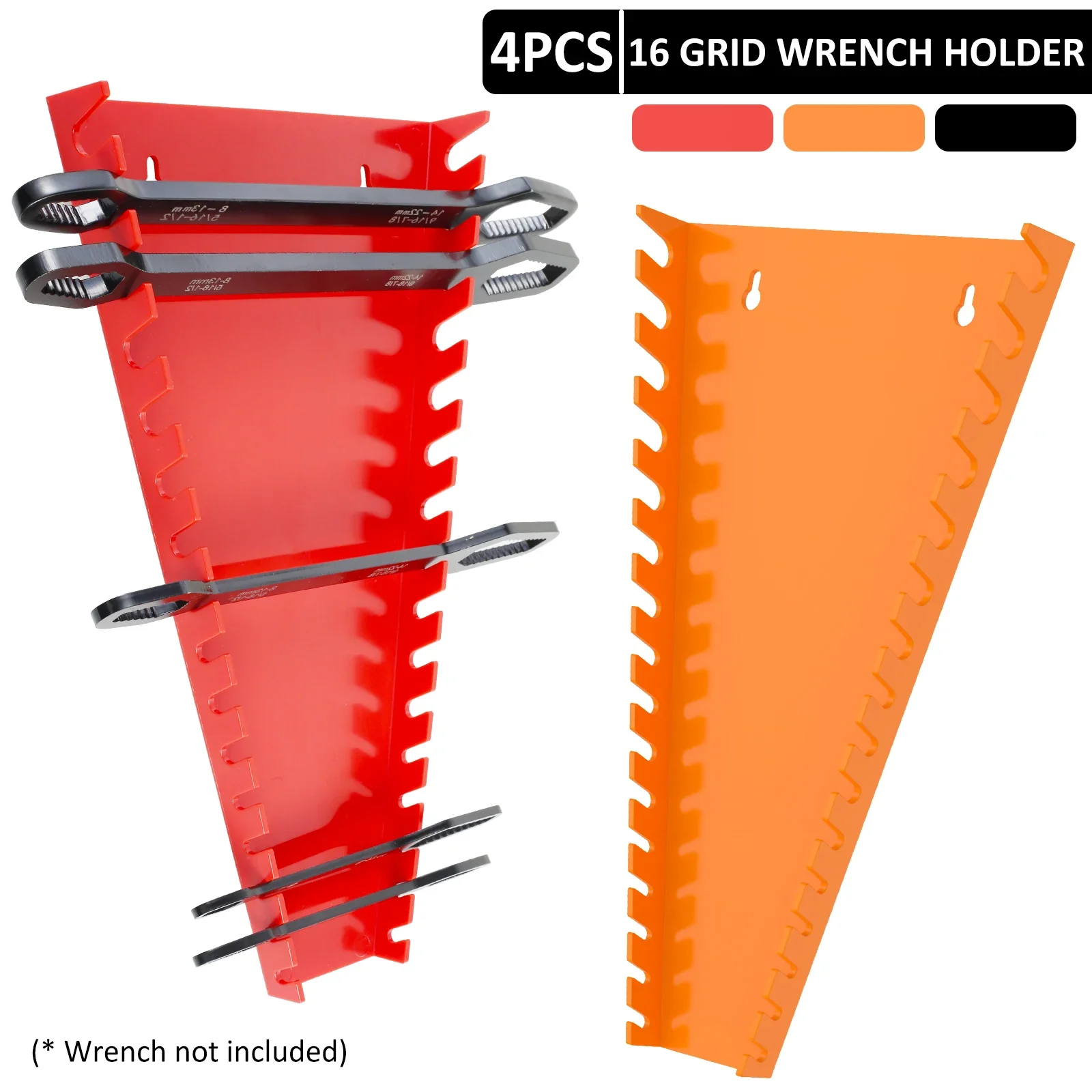 4Pcs Wrench Holder Magnetic Metric SAE Wrench Storage Tray Holder 64 Wrenches Wrench Organizer 5mm-27mm Wrench Tool Tray
4Pcs Wrench Holder Magnetic Metric SAE Wrench Storage Tray Holder 64 Wrenches Wrench Organizer 5mm-27mm Wrench Tool Tray