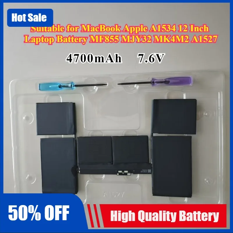 Suitable for MacBook Apple A1534 12 Inch Laptop Battery MF855 MJY32 MK4M2 A1527
Suitable for MacBook Apple A1534 12 Inch Laptop Battery MF855 MJY32 MK4M2 A1527