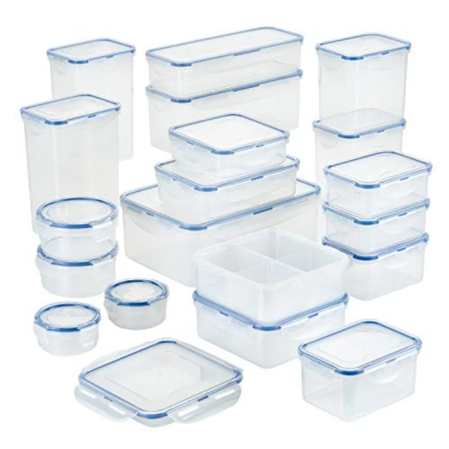 Kitchen food storage containers set: clear BPA-free plastic, airtight seal, dishwasher safe, 38-piece Lock Lock Easy Essential
Kitchen food storage containers set: clear BPA-free plastic, airtight seal, dishwasher safe, 38-piece Lock Lock Easy Essential