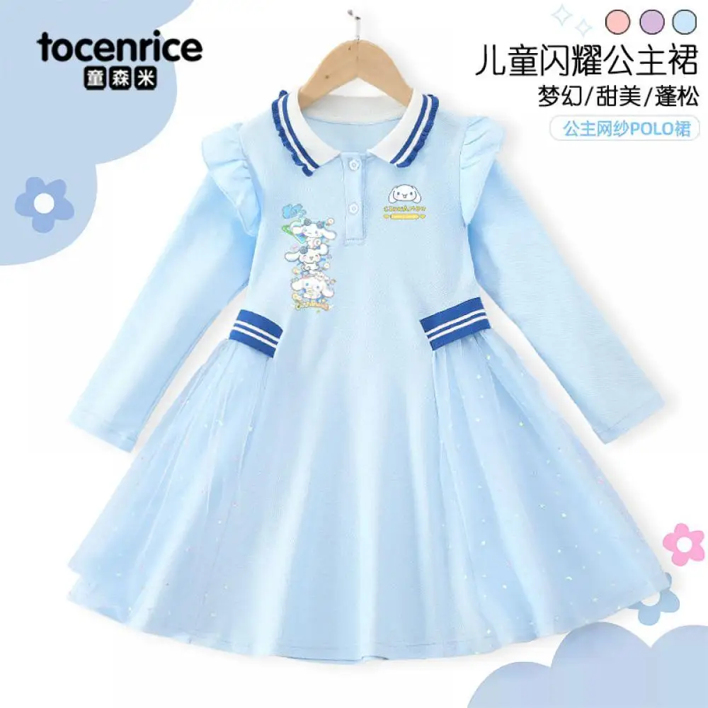 Sanrio Cinnamoroll платье для девочек, весеннее новое платье-футболка с длинными рукавами и лацканами, милая одежда с капюшоном из мультфильма, юбка принцессы, детский подарок
Sanrio Cinnamoroll платье для девочек, весеннее новое платье-футболка с длинными рукавами и лацканами, милая одежда с капюшоном из мультфильма, юбка принцессы, детский подарок