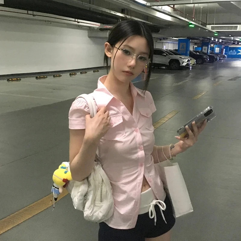 Japanese Y2k Pink Shirts Women Short Sleeve Slim Casual Shirt Chic Streetwear Fairycore Tops E-girls Vintage Blouse Korean 2025
Japanese Y2k Pink Shirts Women Short Sleeve Slim Casual Shirt Chic Streetwear Fairycore Tops E-girls Vintage Blouse Korean 2025