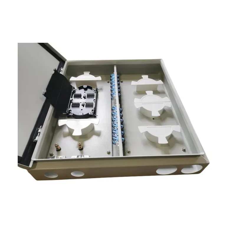 Outdoor waterproof single door wall mount 24 48 port fiber optic splicing housing with splicing tray and baffle cabinet
Outdoor waterproof single door wall mount 24 48 port fiber optic splicing housing with splicing tray and baffle cabinet
