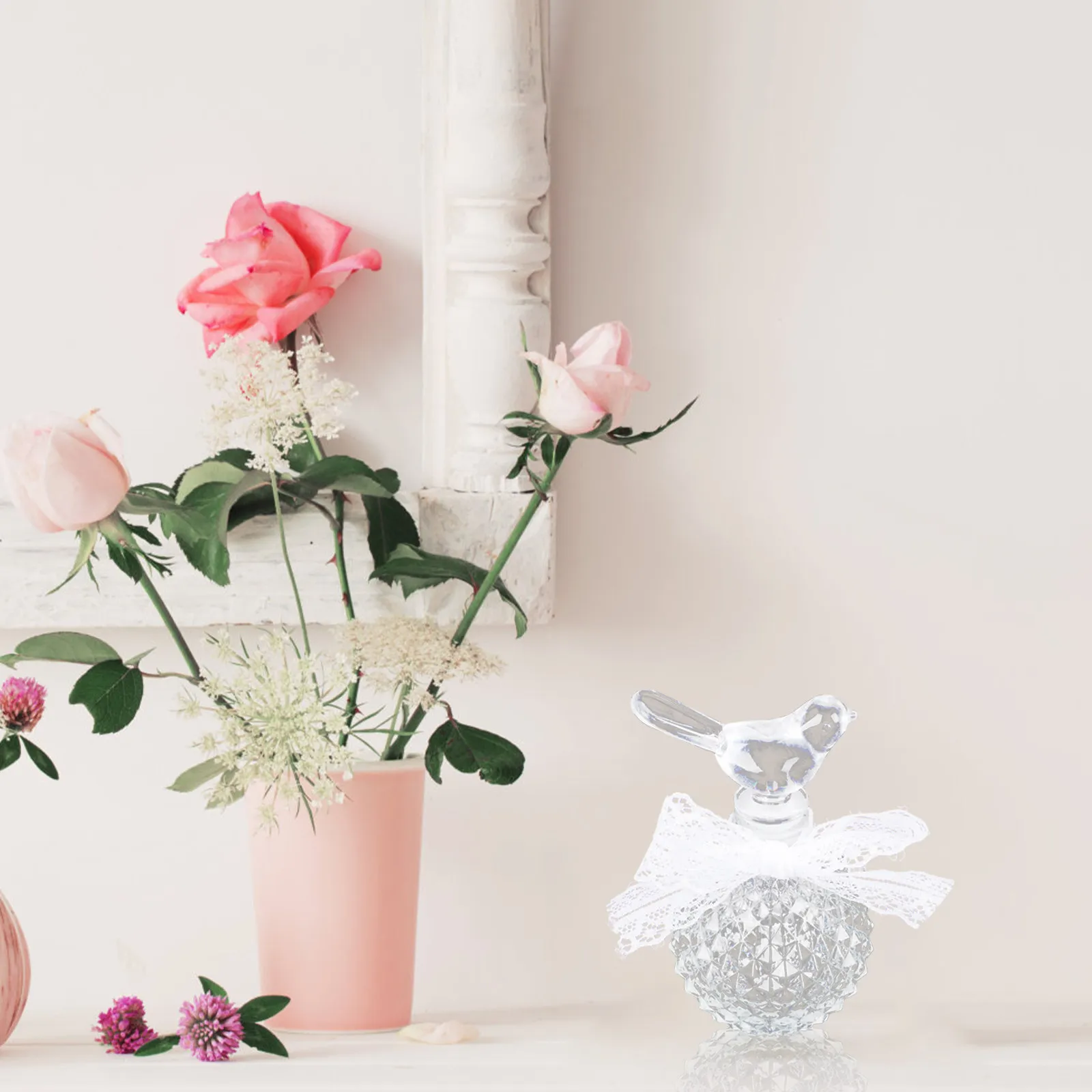 Premium Clear Glass Perfume Bottle with Frosted Floral Design Reusable Aroma Storage Holder for Home Car Office Decor Fragrance
Premium Clear Glass Perfume Bottle with Frosted Floral Design Reusable Aroma Storage Holder for Home Car Office Decor Fragrance