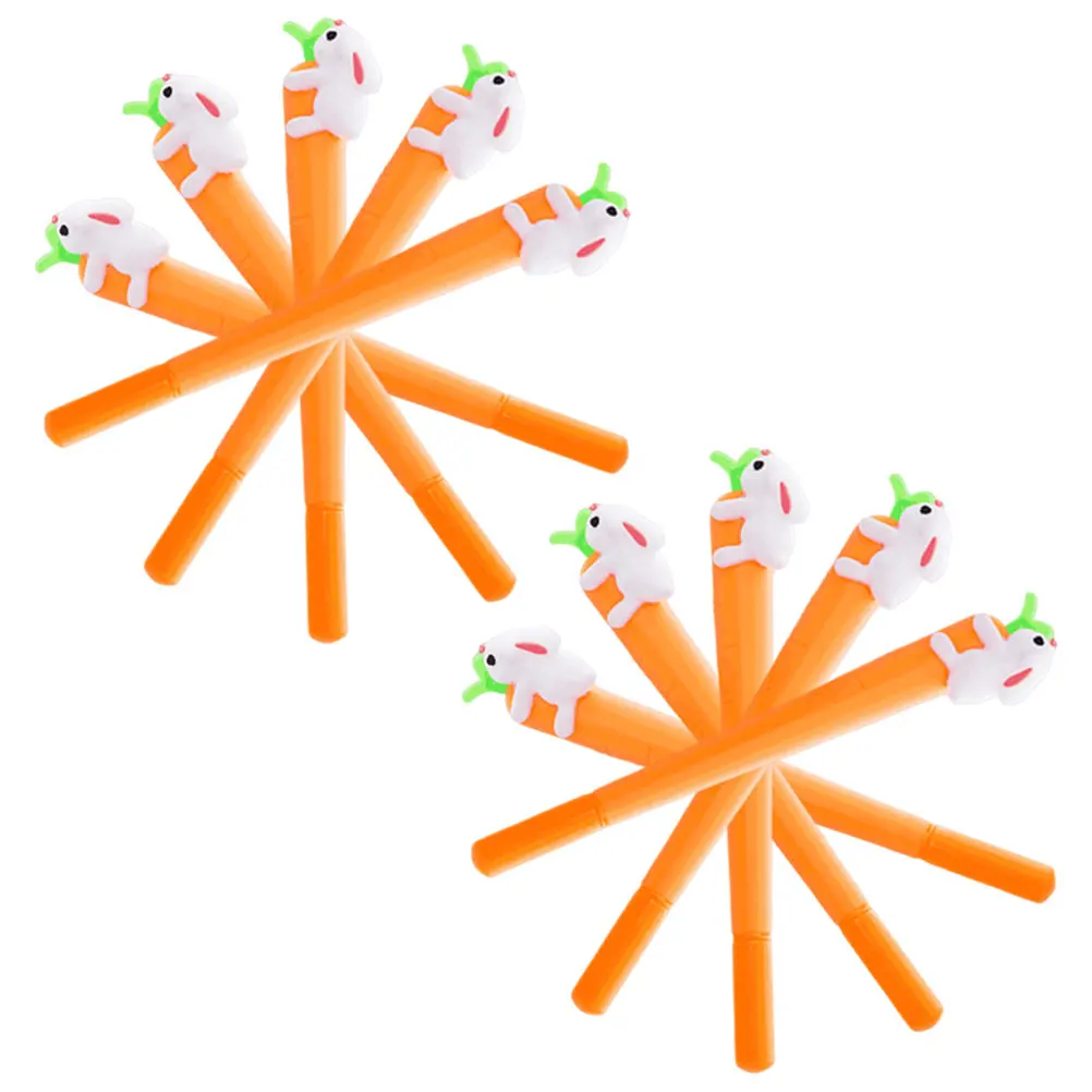10Pcs Carrot Rabbit Gel Pen 0.5mm Smooth Writing Cartoon Writing Pens Student Supply Kawaii Note Taking Pens Adorable Office
10Pcs Carrot Rabbit Gel Pen 0.5mm Smooth Writing Cartoon Writing Pens Student Supply Kawaii Note Taking Pens Adorable Office