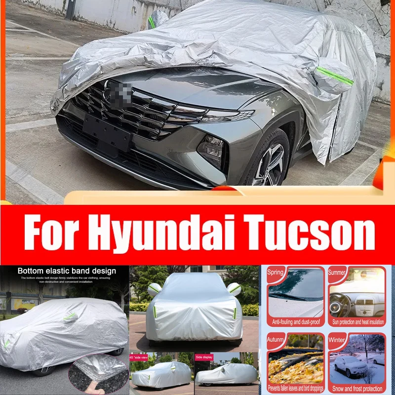 Full Car Covers Rain Frost Snow Dust Waterproof Protection Exterior Car Cover Anti UV Accessories For HYUNDAI Tucson 2021 NX4
Full Car Covers Rain Frost Snow Dust Waterproof Protection Exterior Car Cover Anti UV Accessories For HYUNDAI Tucson 2021 NX4
