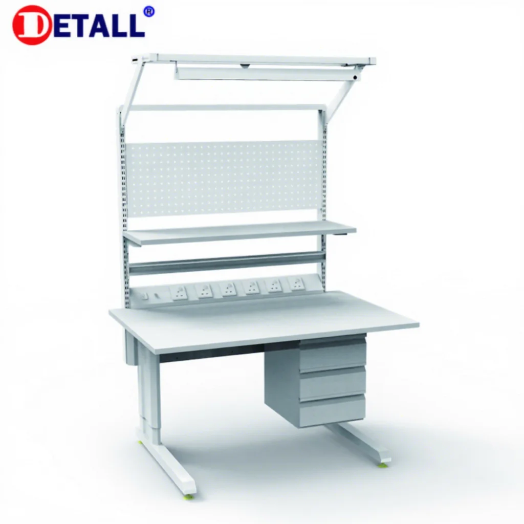 ESD Anti-Static Modular Workbench with Drawers and Storage Shelves for Warehouse Use and Engine Compatibility Worktable Tool
ESD Anti-Static Modular Workbench with Drawers and Storage Shelves for Warehouse Use and Engine Compatibility Worktable Tool