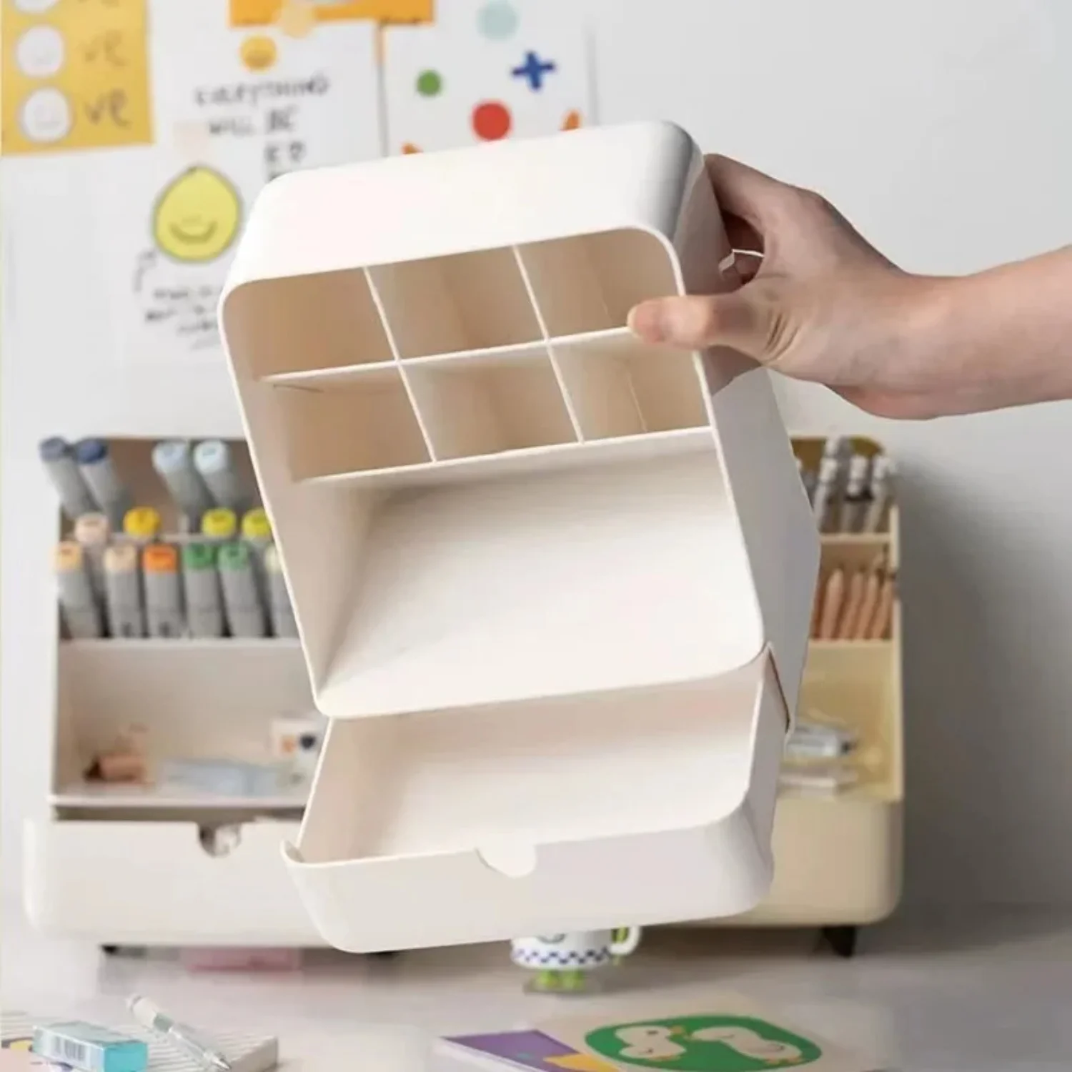 1Pc Multi-Functional Desk Organizer Pen Holder Box Desktop Office Large Capacity Stationery Pencil Box
1Pc Multi-Functional Desk Organizer Pen Holder Box Desktop Office Large Capacity Stationery Pencil Box