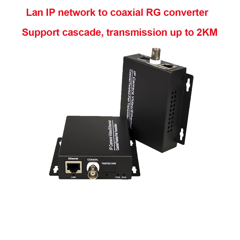 Ethernet Over Coax Converter аналоговый в IP-камерный преобразователь LAN Over RG Коаксиальный кабель для подъема камеры видеонаблюдения IPTV TV Box
Ethernet Over Coax Converter аналоговый в IP-камерный преобразователь LAN Over RG Коаксиальный кабель для подъема камеры видеонаблюдения IPTV TV Box