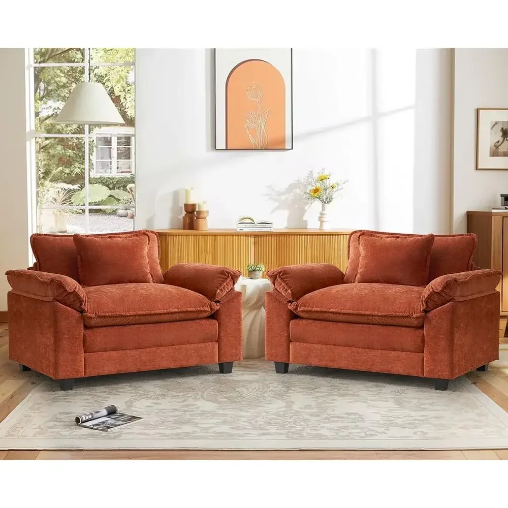 Extra Wide Chenille Accent Chair with Large Seat and Upholstered Armrests, Ideal for Reading or Bedroom, Living Room, Set of 2,
Extra Wide Chenille Accent Chair with Large Seat and Upholstered Armrests, Ideal for Reading or Bedroom, Living Room, Set of 2,