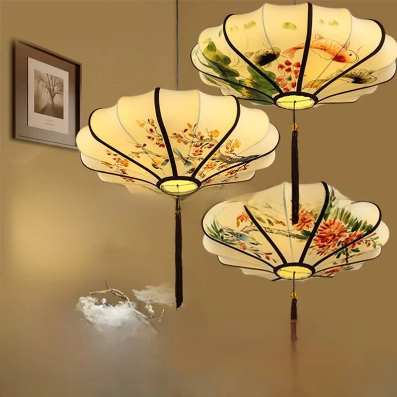 New Chinese Style Hand-Painted Cloth Lanterns for Hotels Restaurants Corridors And Tea Houses Traditional Festive Decorations
New Chinese Style Hand-Painted Cloth Lanterns for Hotels Restaurants Corridors And Tea Houses Traditional Festive Decorations