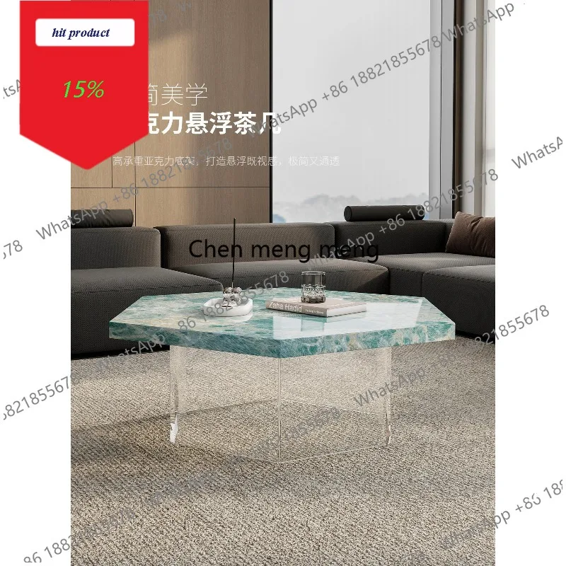 M02 New high-end designer luxury stone acrylic hexagonal art coffee table suspended coffee table
M02 New high-end designer luxury stone acrylic hexagonal art coffee table suspended coffee table