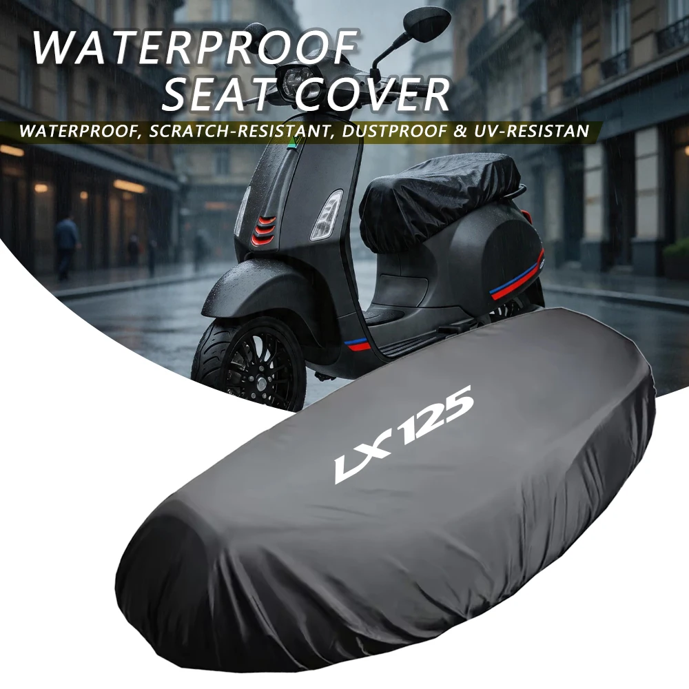 All-Weather Waterproof Seat Cover for Vespa LX Series – Flexible Black Saddle Cover, Universal Fit with Sun Protection for 125
All-Weather Waterproof Seat Cover for Vespa LX Series – Flexible Black Saddle Cover, Universal Fit with Sun Protection for 125