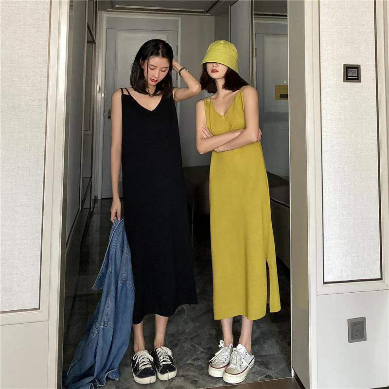 Summer Rompers Women Mid Calf Dresses Split Fork Fashion Harajuku Elegant Oversized Clothes Top Beach Vacation Prom Black Yellow
Summer Rompers Women Mid Calf Dresses Split Fork Fashion Harajuku Elegant Oversized Clothes Top Beach Vacation Prom Black Yellow