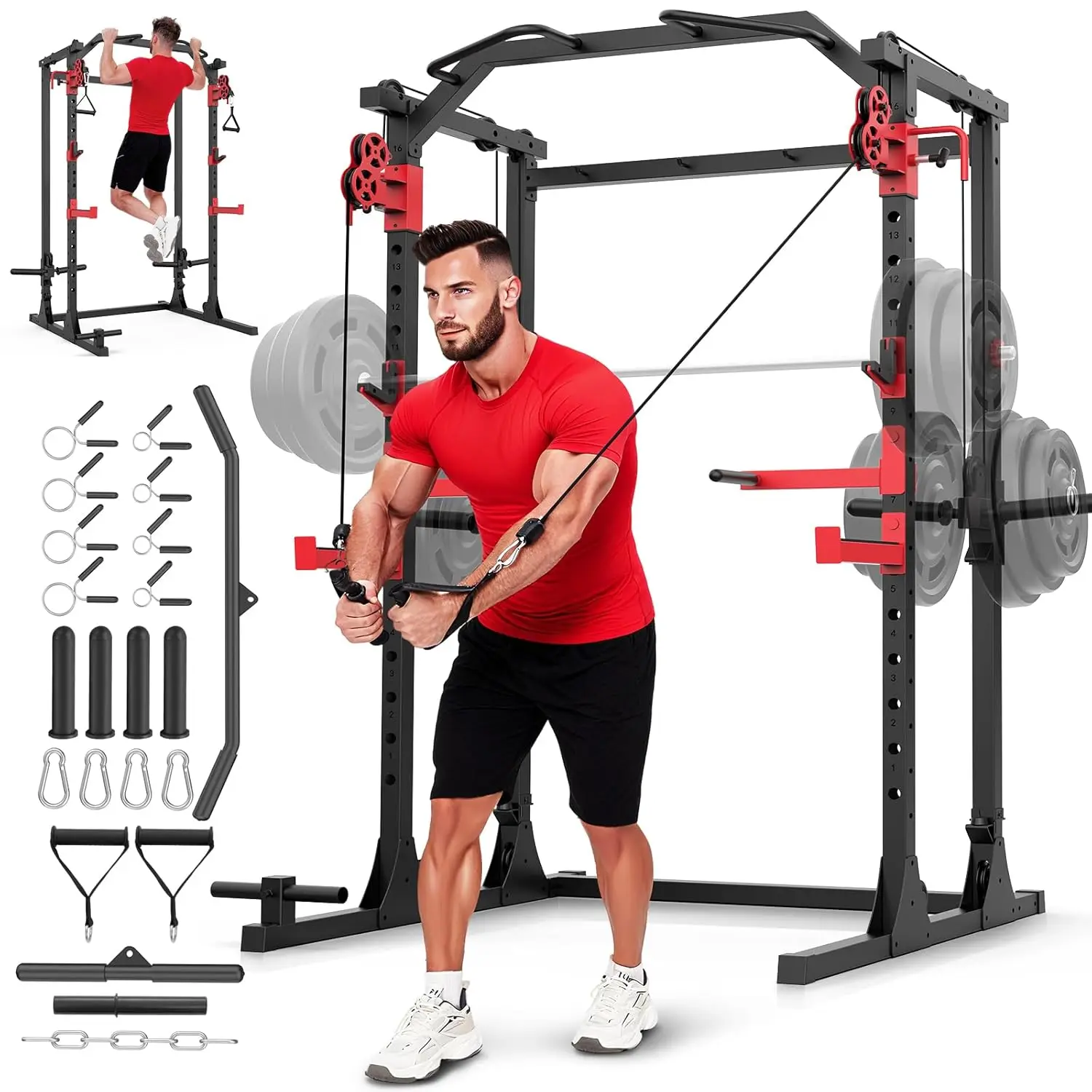Многофункциональная силовая рама (Power Cage) с нагрузкой до 907 кг, с двойной тросовой системой кроссовер, настраиваемая под заказ
Многофункциональная силовая рама (Power Cage) с нагрузкой до 907 кг, с двойной тросовой системой кроссовер, настраиваемая под заказ