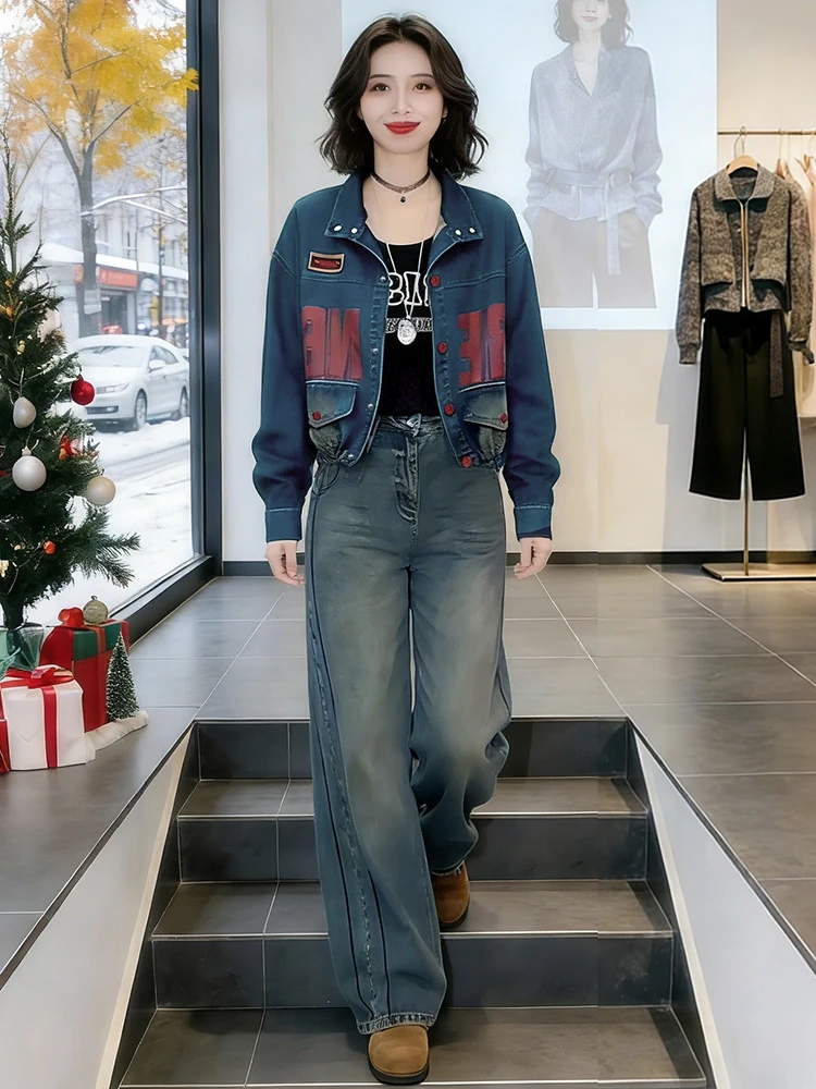 Unique Sli ort Denim Jaet Women's Spring 2026 New Design Sensation Jaet Top Commute Sle Loose Fit Long Sve
Unique Sli ort Denim Jaet Women's Spring 2026 New Design Sensation Jaet Top Commute Sle Loose Fit Long Sve