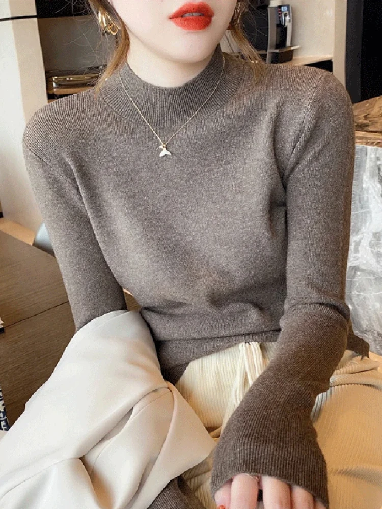 AOSSVIAO 2025 New Turtleneck Sweater Women Fashion Stretch Tops Women Knitted Pullovers Long Sleeve Bottoming Knitted Sweater
AOSSVIAO 2025 New Turtleneck Sweater Women Fashion Stretch Tops Women Knitted Pullovers Long Sleeve Bottoming Knitted Sweater