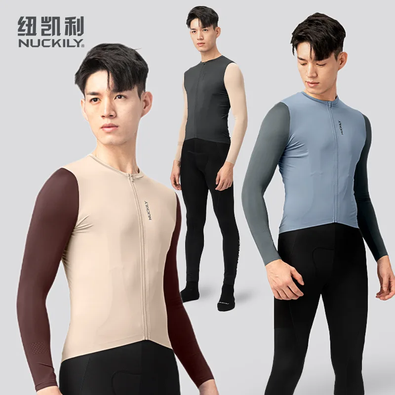NUCKILY Men's Long Sleeve Cycling Jersey Milk Silk Fabric Breathable Anti-Slip Hem with 3 Rear Pockets Reflective for Road MTB R
NUCKILY Men's Long Sleeve Cycling Jersey Milk Silk Fabric Breathable Anti-Slip Hem with 3 Rear Pockets Reflective for Road MTB R