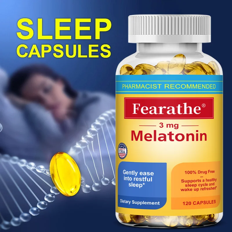 Melatonin 3mg Capsules, Natural Nighttime Wellness Supplement, Support Normal Sleep Rhythm, Relax Mood & Body State, Non-GMO
Melatonin 3mg Capsules, Natural Nighttime Wellness Supplement, Support Normal Sleep Rhythm, Relax Mood & Body State, Non-GMO