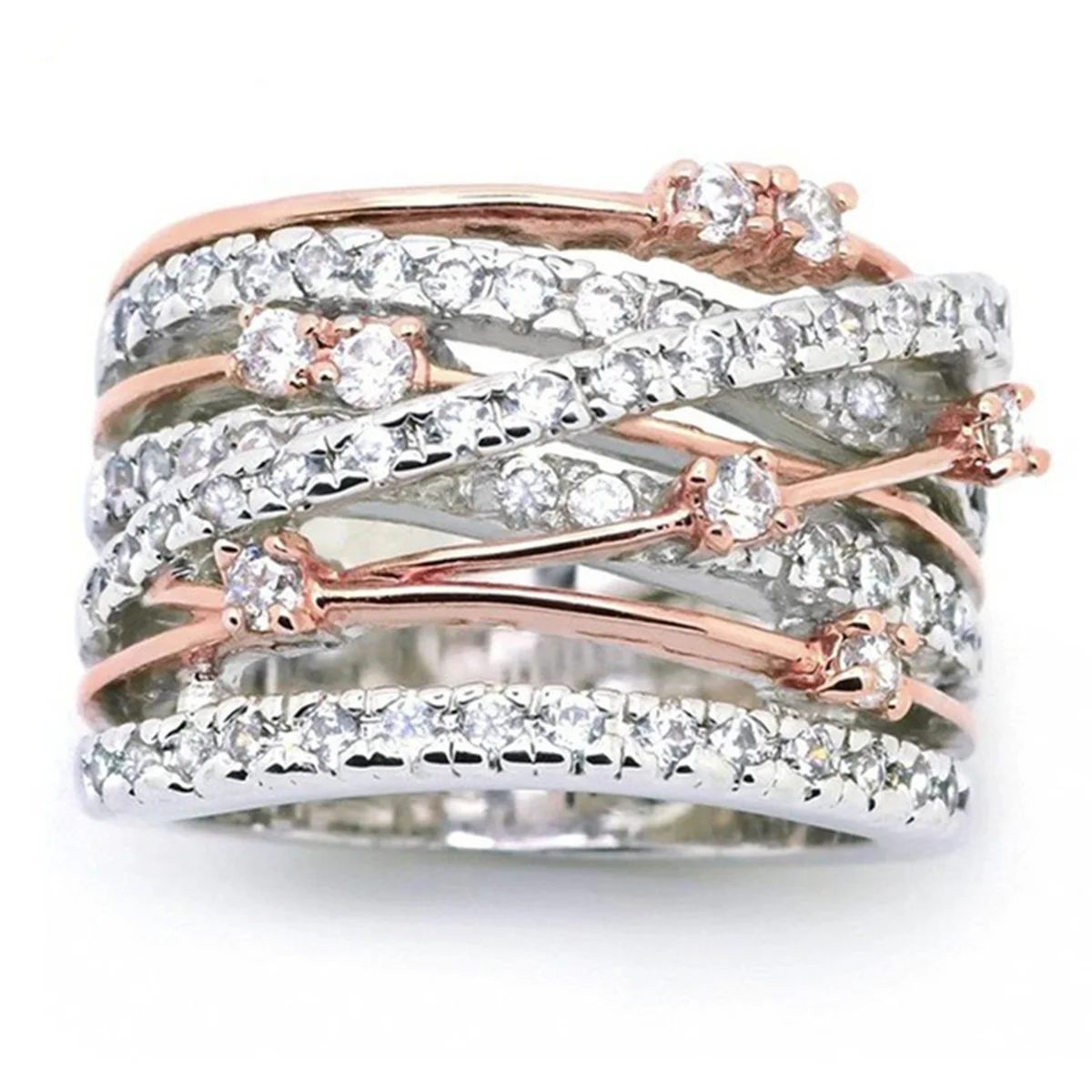 Fashion Two Tone X Shape Cross Rings for Women with Shine Crystal Zircon Rings Wedding Engagement Jewelry Accessories Wholesale
Fashion Two Tone X Shape Cross Rings for Women with Shine Crystal Zircon Rings Wedding Engagement Jewelry Accessories Wholesale