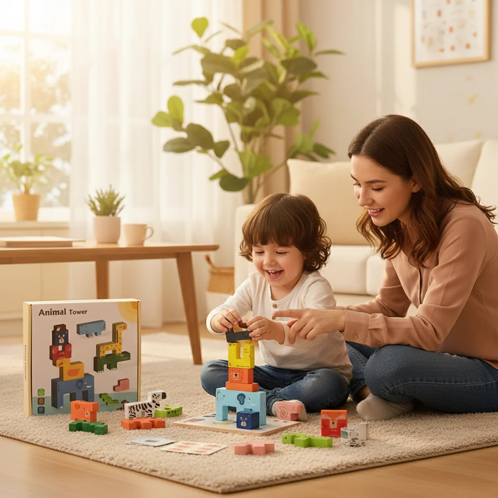 Wooden-Animal Puzzle Blocks-Tetris Stacking Game for Kids Educational Toy with Natural-Wood Material
Wooden-Animal Puzzle Blocks-Tetris Stacking Game for Kids Educational Toy with Natural-Wood Material