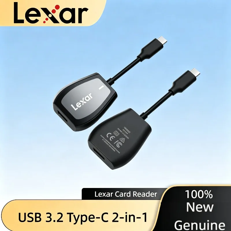 Lexar Professional Type-C USB 3.2 Dual-Slot Reader Supports SD and microSD UHS-II Cards Up To 312MB/s Read for Laptop Desktop
Lexar Professional Type-C USB 3.2 Dual-Slot Reader Supports SD and microSD UHS-II Cards Up To 312MB/s Read for Laptop Desktop