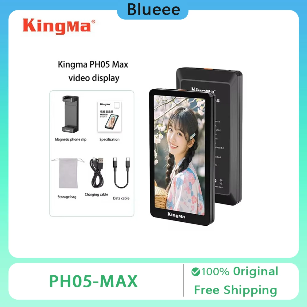 Kingma PH05 MAX Smartphone Vlog Selfie Monitor Screen Magnetic Using Phone Rear Camera for Portable Selfie Vlog Display
Kingma PH05 MAX Smartphone Vlog Selfie Monitor Screen Magnetic Using Phone Rear Camera for Portable Selfie Vlog Display