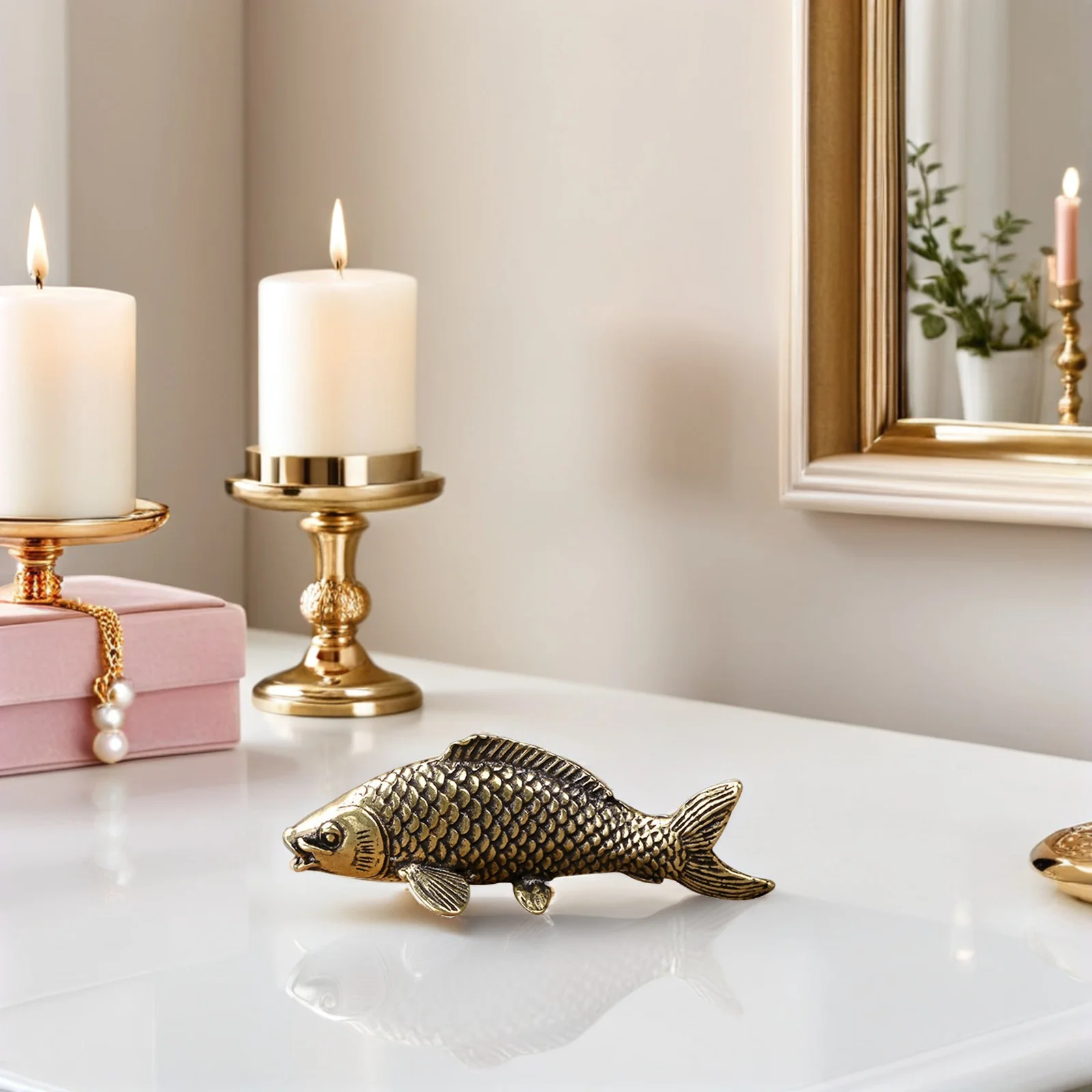 Carp Shape Copper Ornament Premium Metal Desktop Decoration Home Office Car Decor Hand-Painted Unique Artistic Copper Adornment
Carp Shape Copper Ornament Premium Metal Desktop Decoration Home Office Car Decor Hand-Painted Unique Artistic Copper Adornment