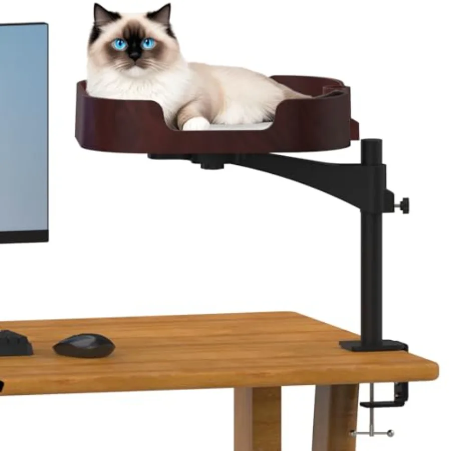 Cat Desk Bed for home office: adjustable height + 360 rotation space-saving design comfortable litter mat removable indoor pet
Cat Desk Bed for home office: adjustable height + 360 rotation space-saving design comfortable litter mat removable indoor pet