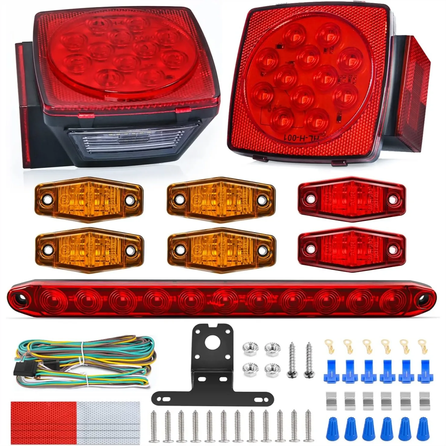 LED Trailer Light Kit with Stop Turn Tail Side Marker Lights for 12V Boat Camper RV Truck Marine
LED Trailer Light Kit with Stop Turn Tail Side Marker Lights for 12V Boat Camper RV Truck Marine