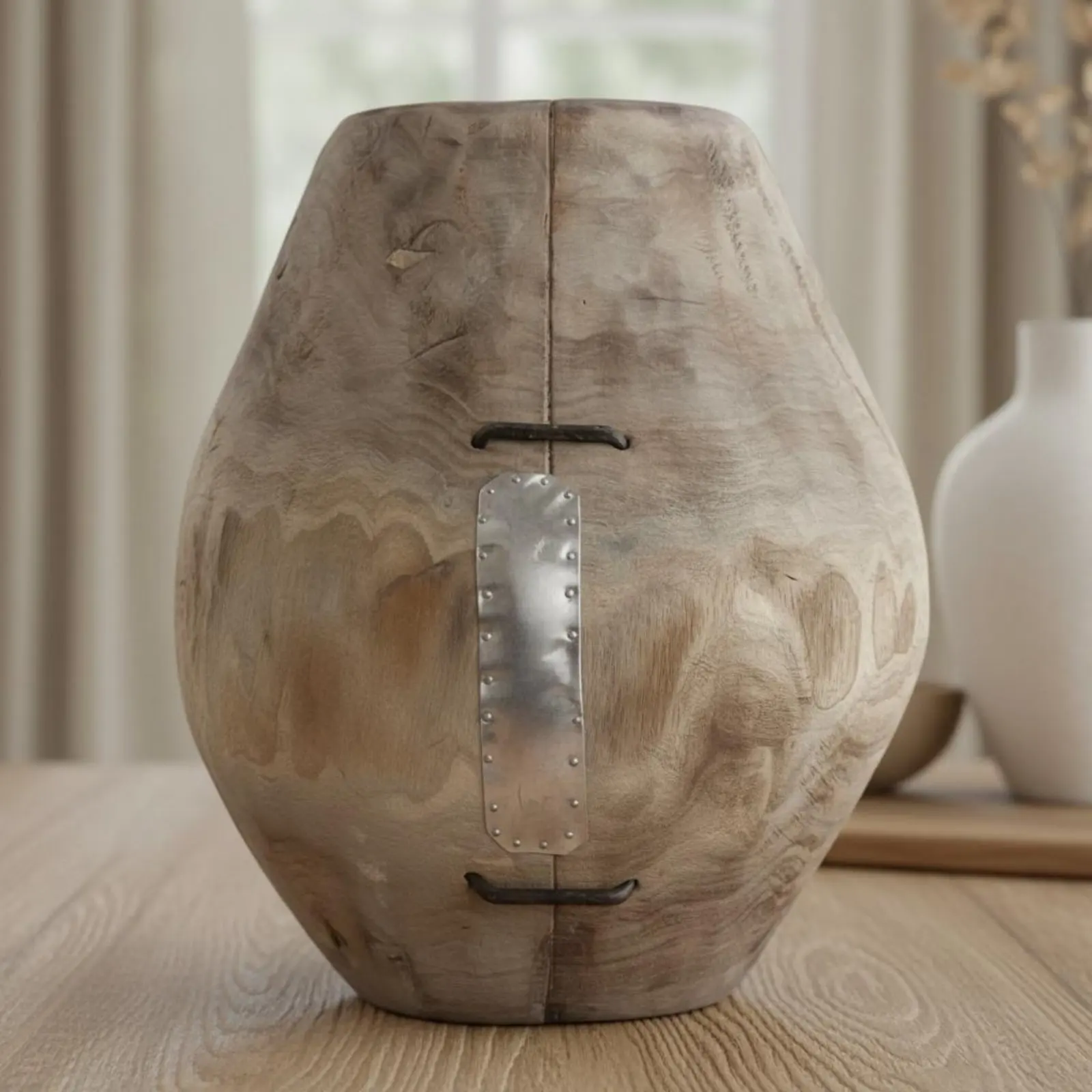Vintage Decorative Vase Distinctive Texture Rustic Wood Vase Distressed Wood Flower Pot for Living Room, Entryway
Vintage Decorative Vase Distinctive Texture Rustic Wood Vase Distressed Wood Flower Pot for Living Room, Entryway
