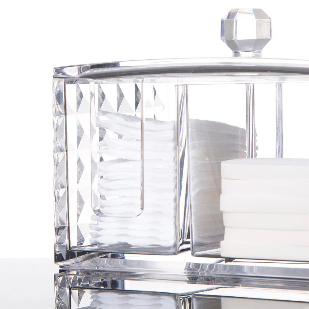 Transparent Acrylic Storage Box Swabs Organizer Cotton Pads Holder Diamond Pattern Dustproof Clear Container For
Transparent Acrylic Storage Box Swabs Organizer Cotton Pads Holder Diamond Pattern Dustproof Clear Container For