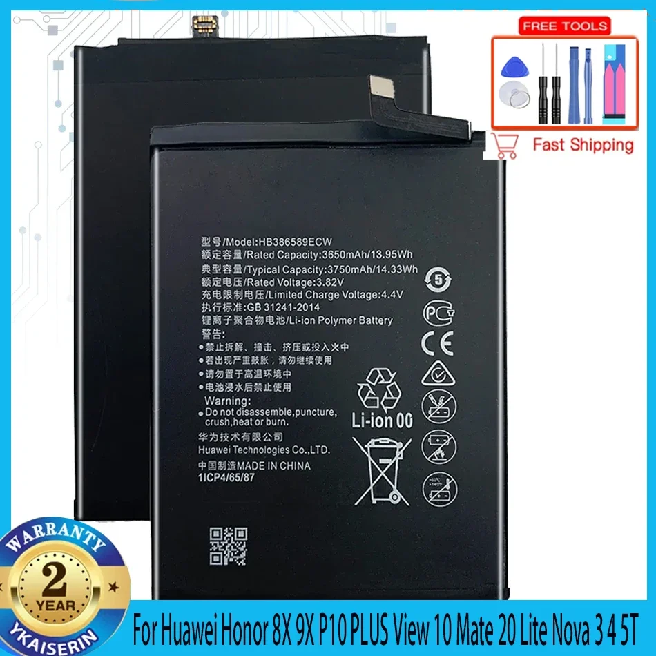 HB386589ECW Mobile Phone Battery for Huawei Honor 8X 20 20S P10 Plus Play Mate20 Lite Nova 3 3i 4 5T Maimang 7 V10 Battery + NO
HB386589ECW Mobile Phone Battery for Huawei Honor 8X 20 20S P10 Plus Play Mate20 Lite Nova 3 3i 4 5T Maimang 7 V10 Battery + NO