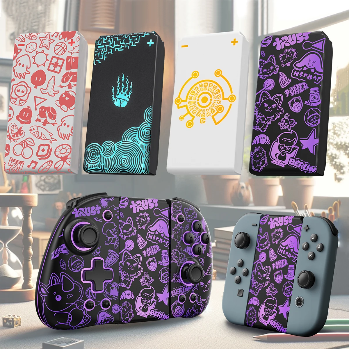 FUNLAB OLED Joypad Portable Wireless Charger For Nintendo Switch 7 LED light color Overcharge Protection Connector Indicators
FUNLAB OLED Joypad Portable Wireless Charger For Nintendo Switch 7 LED light color Overcharge Protection Connector Indicators
