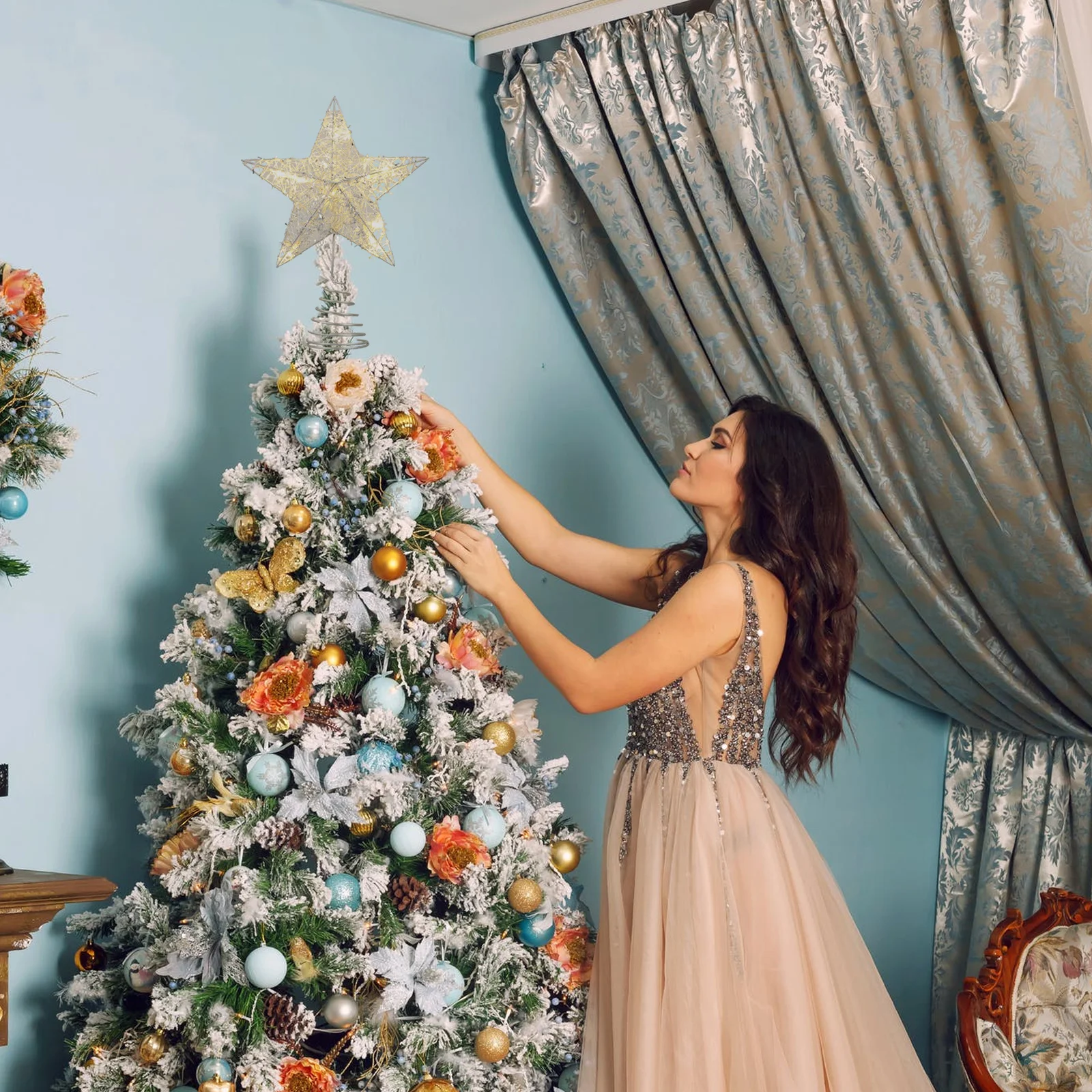 1pc Star Design Topper Light Xmas Tree Decor Illuminated Star Ornament For Christmas Party Holiday Decoration Xmas Tree Lamp
1pc Star Design Topper Light Xmas Tree Decor Illuminated Star Ornament For Christmas Party Holiday Decoration Xmas Tree Lamp