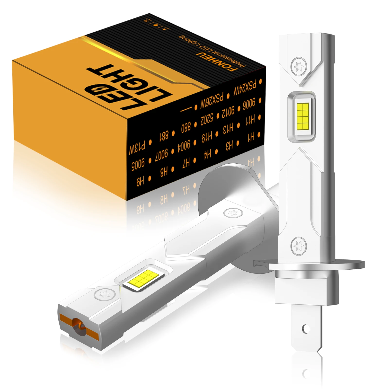 2Pcs 12000LM H1 LED Lights 6500K 200W Headlight Bulb Mini Size Design Wireless For Car Lamp CSP 7035 Chip White Plug&Play 
2Pcs 12000LM H1 LED Lights 6500K 200W Headlight Bulb Mini Size Design Wireless For Car Lamp CSP 7035 Chip White Plug&Play