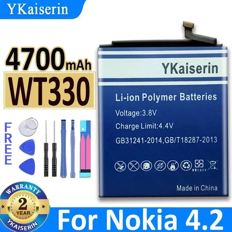 WT330 для Nokia 4,2 4700 мАч, легкий аккумулятор для мобильного телефона, высокая совместимость 
WT330 для Nokia 4,2 4700 мАч, легкий аккумулятор для мобильного телефона, высокая совместимость