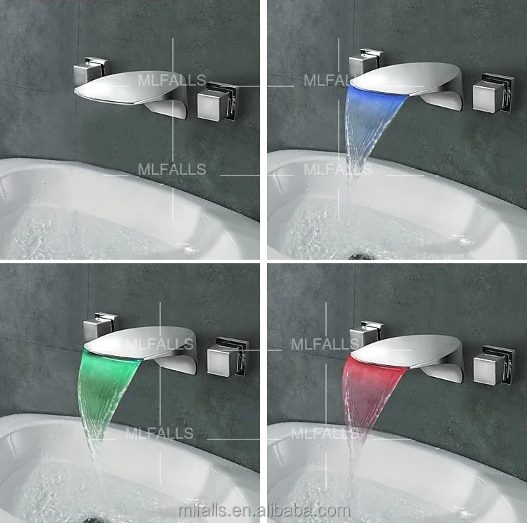 Modern Design Oem Faucet Bath 2 Handles Chrome In-wall Shower Faucet Color Change Waterfall Faucet Brass Led
Modern Design Oem Faucet Bath 2 Handles Chrome In-wall Shower Faucet Color Change Waterfall Faucet Brass Led