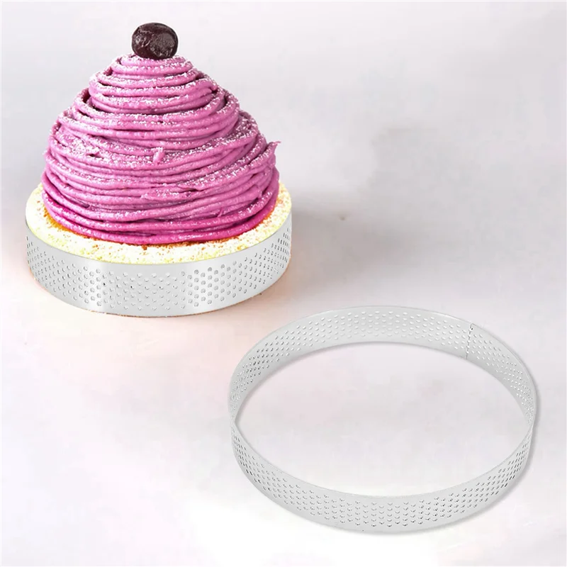 40Pcs Circular Porous Tart Ring Bottom Tower Pie Cake Mould Baking Tools Heat-Resistant Perforated Cake Mousse Ring,10Cm
40Pcs Circular Porous Tart Ring Bottom Tower Pie Cake Mould Baking Tools Heat-Resistant Perforated Cake Mousse Ring,10Cm