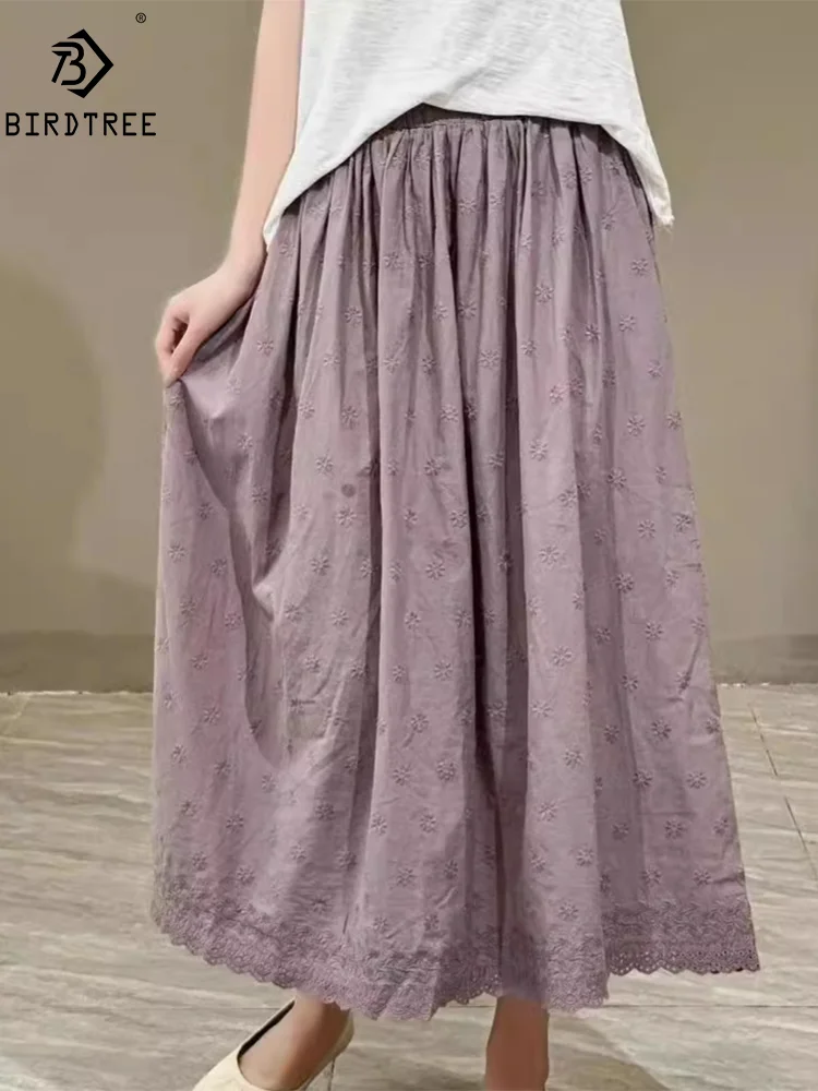 New Summer Cotton A-Line Skirts Women Elastic Waist Embroidery Retro Skirt Mori Girl Casual Versatile Skirt 2024 Autumn B46253QM
New Summer Cotton A-Line Skirts Women Elastic Waist Embroidery Retro Skirt Mori Girl Casual Versatile Skirt 2024 Autumn B46253QM